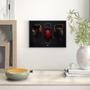 Imagem de Quadro Three Wise Modern Monkeys 45X34Cm Com Vidro Preta