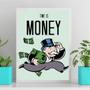 Imagem de Quadro Time is Money  Sr. Monopoly 33x24cm - com vidro