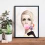 Imagem de Quadro Twiggy Bubble Gum 33x24cm - com vidro