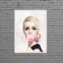 Imagem de Quadro Twiggy Bubble Gum 33x24cm - com vidro