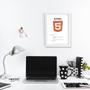 Imagem de Quadro ulejo Fosco Html 20X30Cm - Branco Moldura Branca