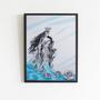 Imagem de Quadro Umbanda Figura Iemanjá 24x18cm - com vidro