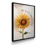 Imagem de Quadro Único Floral Otimista Girassol 55x40 Com Vidros