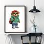 Imagem de Quadro Urso Moda Fashion - 60x48cm