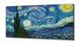 Imagem de Quadro Van Gogh Noite Estrelada Decorativo Para Sala em Tecido Canvas 130x60