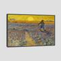 Imagem de Quadro Van Gogh Semeador E O Sol Brilhante Tela Moldura Preta 95X63Cm