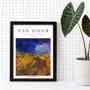 Imagem de Quadro Van Gogh Wheatfield with Crows 45x34cm - Com Vidro