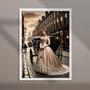 Imagem de Quadro Vintage Dama Com Carruagem 24x18cm - com vidro