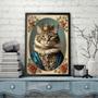 Imagem de Quadro Vintage - Gatinha Rainha 33X24Cm - Com Vidro