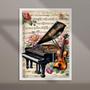 Imagem de Quadro Vintage Piano E Violino 33X24Cm