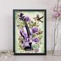 Imagem de Quadro Vintage Violino Com Passarinho 24x18cm - com vidro