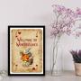 Imagem de Quadro Welcome To Wonderland 45x34cm - com vidro