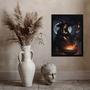Imagem de Quadro Wicca Bruxa Com Caldeirão 45X34Cm - Com Vidro