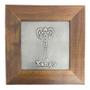 Imagem de Quadro Xangô Machado Madeira Imbuia e Metal 14,5x14,5cm