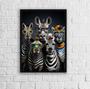 Imagem de Quadro Zebras Modernas Divertidas 45x34cm - Vidro Preta