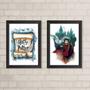 Quadros Aquarela Harry Potter - Kit 2 - 24x18cm - Preta - Quadros On-Line Imagem de Quadros Aquarela Harry Potter - Kit 2 - 24x18cm - Preta