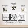Imagem de Quadros Decorativo Quarto Sala Grande MDF Preto Fosco Vazado Decoraçao Casa Com Frase 4 Unidades