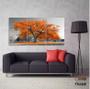 Imagem de Quadros Decorativos Arvore Vida Laranja Sala Quarto 120x60 3 peças