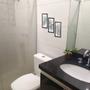Imagem de Quadros Decorativos Banheiro Flor Abstrata Verde Toalete Lavabo Kit 3 Peças