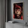 Imagem de Quadros Decorativos com com Moldura Indio Rosto  Amazonas  Vertical para Sala Quarto Decoração