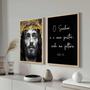 Imagem de Quadros Decorativos com Moldura  Jesus o Senhor é Meu Pastor Sala Quarto Kit Conjunto 2