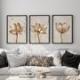 Imagem de Quadros Decorativos com Moldura Sala Quarto Abstrato Flores Quartzo