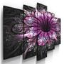 Imagem de Quadros Decorativos Flor Roxo Digital Sala Quarto 