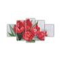 Imagem de Quadros Decorativos Floral Flores Buque de Tulipas Vermelhas