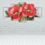 Imagem de Quadros Decorativos Floral Flores Buquê Vermelho 3