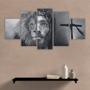 Imagem de Quadros Decorativos Leão Juda E Jesus Faces Preto e Branco