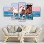 Imagem de Quadros Decorativos MDF Cavalos na Praia 115cm x 60cm 