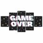 Imagem de Quadros Decorativos MDF Game Over Colorido Jogos Gamer Sala Quarto