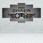 Imagem de Quadros Decorativos Mdf Gamer Geek Controle Preto Sala Quarto