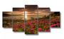 Imagem de Quadros Decorativos Mosaico Flores Rosas Por Do Sol "