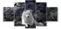 Imagem de Quadros Decorativos Mosaico Lobo Branco"