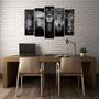 Imagem de Quadros Decorativos Mosaico Motivacional 5 Peças Leão Tigre