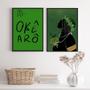 Imagem de Quadros Decorativos Okê Arô Oxóssi 33x24cm - Madeira Branca