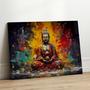 Imagem de Quadros Decorativos para Quarto Sala 130x90 Buda Arte Colorida Buddha Abstrato Grande Escritório Hall