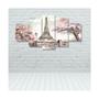 Imagem de Quadros Decorativos Paris Torre Eiffel Rosa Aquarela Sala Quarto