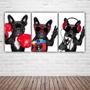 Imagem de Quadros Decorativos quarto Cachorro Buldogue Francês Divertido 60x4