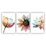 Imagem de Quadros Decorativos quarto Floral Colorido Flores 60x40