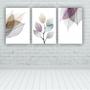 Imagem de Quadros Decorativos quarto Floral Folhas e Galhos Coloridas 60x40