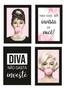 Imagem de Quadros Decorativos Salão De Beleza Diva Kit Com 4 Unidades