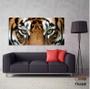 Imagem de Quadros Decorativos Tigre 120x60 3 peças em Tecido