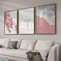 Imagem de Quadros Decorativos Trio Pink Love Rosa Amor 