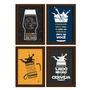 Imagem de Quadros Geek com Frase Jedi 33x43cm Moldura Marrom Kit 4un