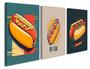 Imagem de Quadros Para Sala 5 Peças Lanches Hot Dog"