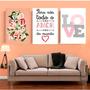 Imagem de Quadros Placas decorativas Frases / 3 placas decorativas 21x29,7cm