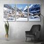 Imagem de Quadros Premium Textura CX Alta Cidade na Neve 40x60 3Un