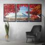 Imagem de Quadros Premium Textura CXAlta Monte Fuji Outono 40x60 3Un